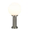 QAZQA Moderne buitenlamp paal staal RVS 50 cm - Sfera