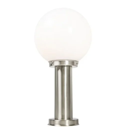 QAZQA Moderne buitenlamp paal staal RVS 50 cm - Sfera