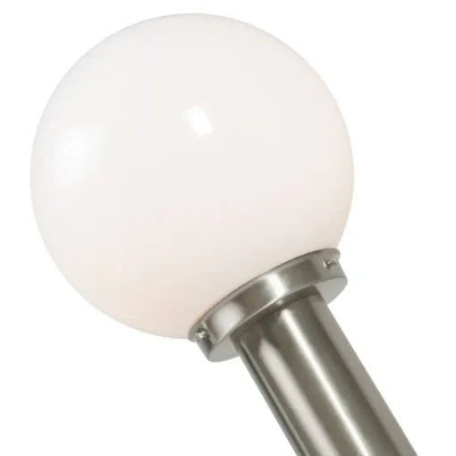 QAZQA Moderne buitenlamp paal staal RVS 50 cm - Sfera