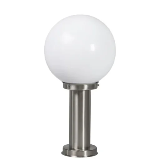 QAZQA Moderne buitenlamp paal staal RVS 50 cm - Sfera