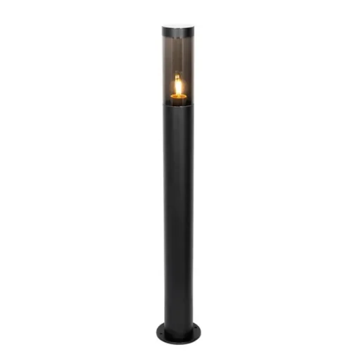 QAZQA Moderne buitenlamp paal zwart 80 cm IP44 - Rox