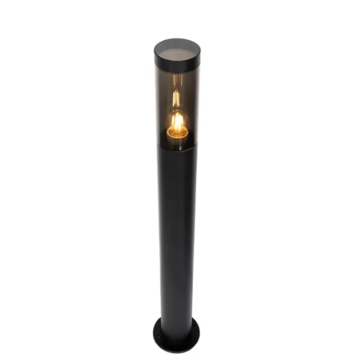 QAZQA Moderne buitenlamp paal zwart 80 cm IP44 - Rox