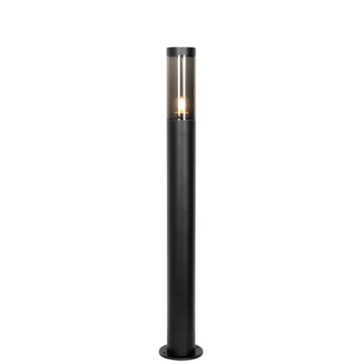 QAZQA Moderne buitenlamp paal zwart 80 cm IP44 - Rox