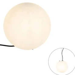 QAZQA Moderne buitenlamp wit 25 cm IP65 - Nura