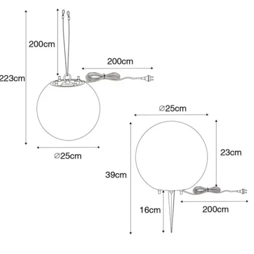 QAZQA Moderne buitenlamp wit 25 cm IP65 - Nura