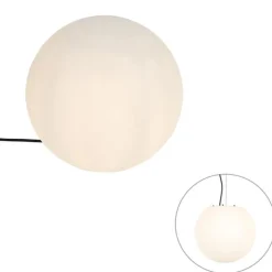 QAZQA Moderne buitenlamp wit 35 cm IP44 - Nura