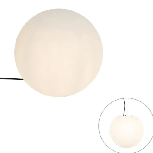 QAZQA Moderne buitenlamp wit 35 cm IP44 - Nura