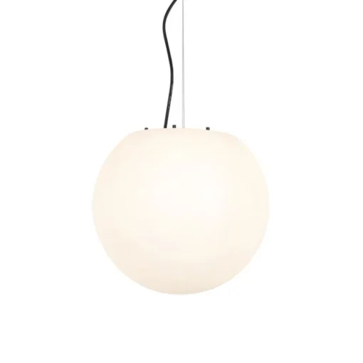 QAZQA Moderne buitenlamp wit 35 cm IP44 - Nura