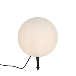 QAZQA Moderne buitenlamp wit 35 cm IP44 - Nura