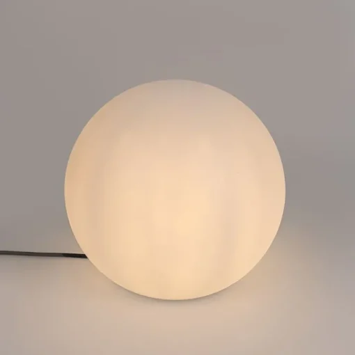 QAZQA Moderne buitenlamp wit 35 cm IP44 - Nura