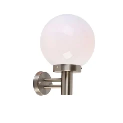 QAZQA Moderne buitenwandlamp staal RVS IP44 - Sfera
