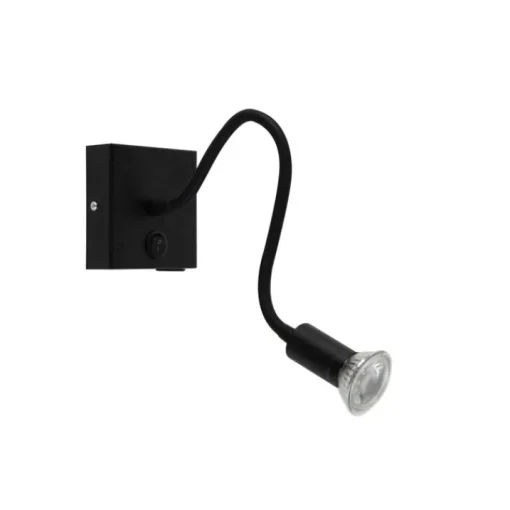 QAZQA Moderne flexibele wandlamp USB zwart - Zeno