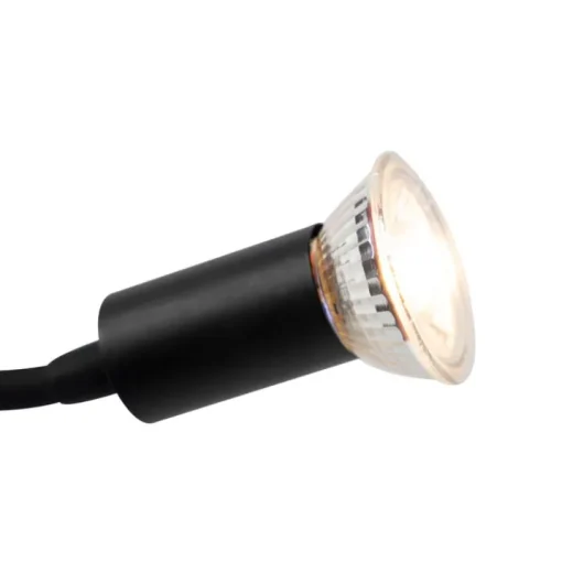 QAZQA Moderne flexibele wandlamp USB zwart - Zeno