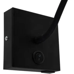 QAZQA Moderne flexibele wandlamp USB zwart - Zeno