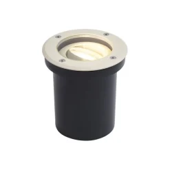 QAZQA Moderne grondspot beige GU10 50mm verstelbaar IP65 - Delux