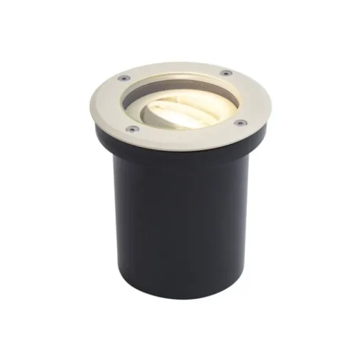 QAZQA Moderne grondspot beige GU10 50mm verstelbaar IP65 - Delux