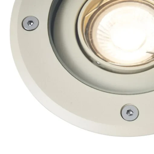 QAZQA Moderne grondspot beige GU10 50mm verstelbaar IP65 - Delux