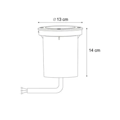 QAZQA Moderne grondspot beige GU10 50mm verstelbaar IP65 - Delux