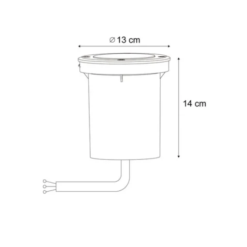 QAZQA Moderne grondspot beige GU10 50mm verstelbaar IP65 - Delux