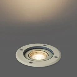QAZQA Moderne grondspot beige GU10 50mm verstelbaar IP65 - Delux