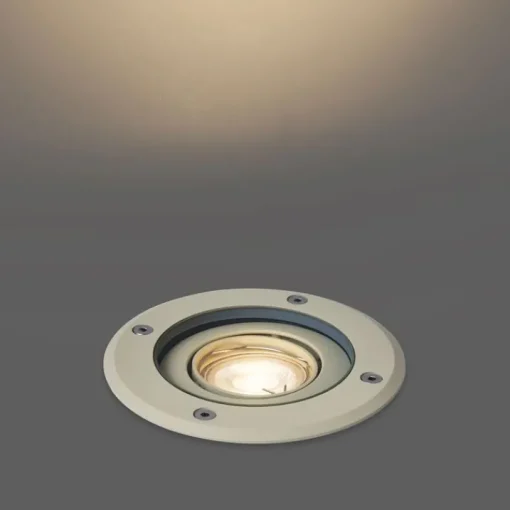 QAZQA Moderne grondspot beige GU10 50mm verstelbaar IP65 - Delux