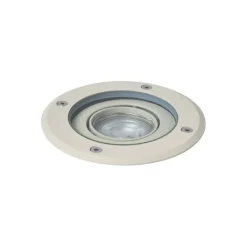 QAZQA Moderne grondspot beige GU10 50mm verstelbaar IP65 - Delux