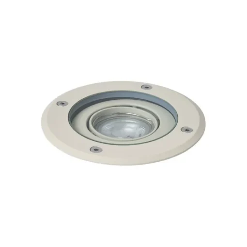 QAZQA Moderne grondspot beige GU10 50mm verstelbaar IP65 - Delux