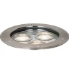 QAZQA Moderne grondspot staal 3-lichts IP65 - Tribus