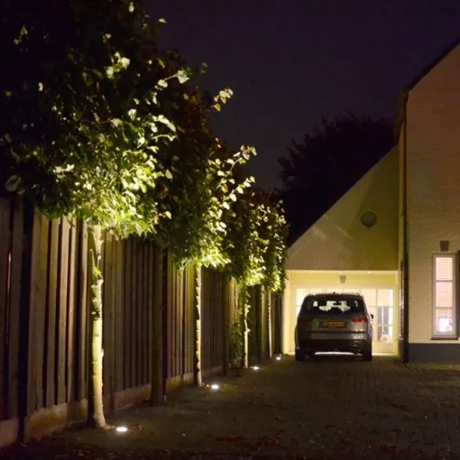 QAZQA Moderne grondspot staal RVS - Basic Round