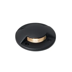 QAZQA Moderne grondspot zwart GU10 50mm 2-lichts effect IP65/IP67 - Cellar