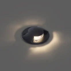 QAZQA Moderne grondspot zwart GU10 50mm 2-lichts effect IP65/IP67 - Cellar