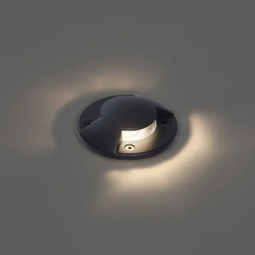 QAZQA Moderne grondspot zwart GU10 50mm 2-lichts effect IP65/IP67 - Cellar