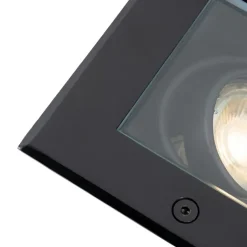 QAZQA Moderne grondspot zwart verstelbaar IP65 - Oneon
