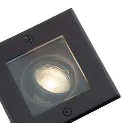 QAZQA Moderne grondspot zwart verstelbaar IP65 - Oneon