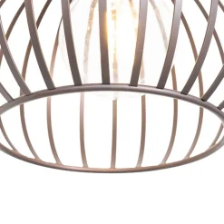 QAZQA Moderne hanglamp bruin langwerpig 3-lichts - Saffira