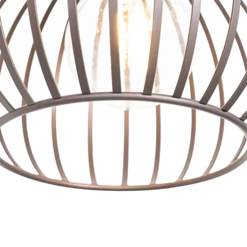 QAZQA Moderne hanglamp bruin langwerpig 3-lichts - Saffira