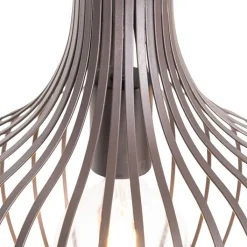 QAZQA Moderne hanglamp bruin langwerpig 3-lichts - Saffira