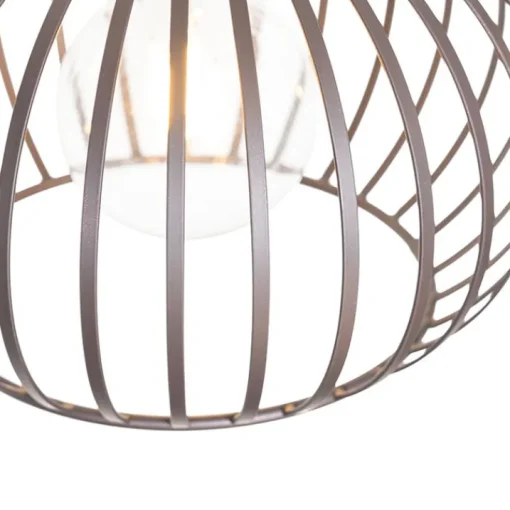 QAZQA Moderne hanglamp bruin langwerpig 3-lichts - Saffira