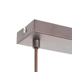 QAZQA Moderne hanglamp bruin langwerpig 3-lichts - Saffira