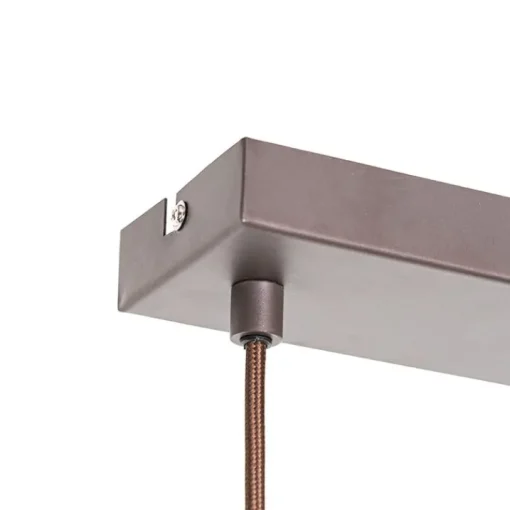 QAZQA Moderne hanglamp bruin langwerpig 3-lichts - Saffira