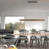 Paul Neuhaus Moderne hanglamp hout incl. LED dimbaar met afstandsbediening - Ajdin