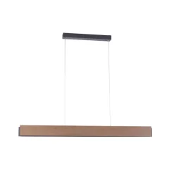 Paul Neuhaus Moderne hanglamp hout incl. LED dimbaar met afstandsbediening - Ajdin