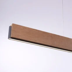 Paul Neuhaus Moderne hanglamp hout incl. LED dimbaar met afstandsbediening - Ajdin