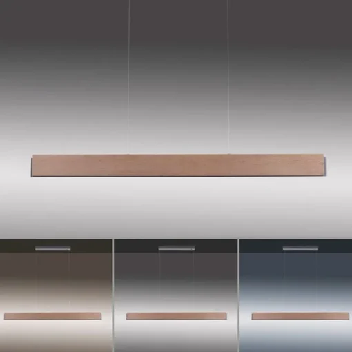 Paul Neuhaus Moderne hanglamp hout incl. LED dimbaar met afstandsbediening - Ajdin
