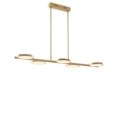 QAZQA Moderne hanglamp incl. LED 3-staps dimbaar goud 5-lichts - Vivé