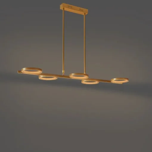 QAZQA Moderne hanglamp incl. LED 3-staps dimbaar goud 5-lichts - Vivé