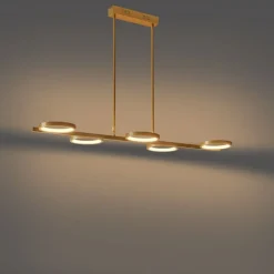 QAZQA Moderne hanglamp incl. LED 3-staps dimbaar goud 5-lichts - Vivé