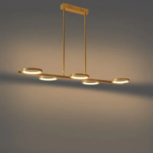QAZQA Moderne hanglamp incl. LED 3-staps dimbaar goud 5-lichts - Vivé