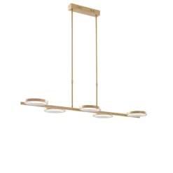 QAZQA Moderne hanglamp incl. LED 3-staps dimbaar goud 5-lichts - Vivé