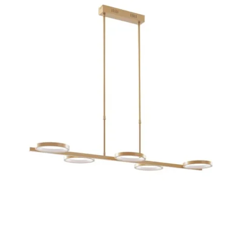 QAZQA Moderne hanglamp incl. LED 3-staps dimbaar goud 5-lichts - Vivé